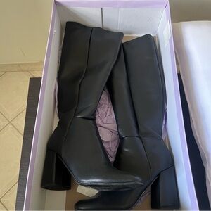 Madden Girl Black Heeled Boots